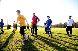 David James at Ashton Park School with Bristol City First Team - Season 10-11