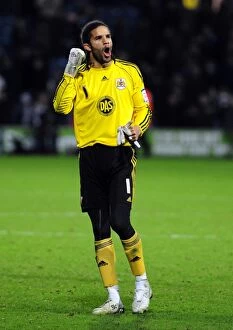 Images Dated 3rd January 2011: David James: Champion Goalkeeper - Celebrating Bristol City's Triumph over QPR (03.01.2011)