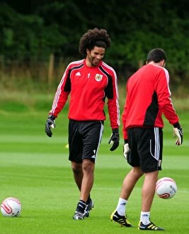 David James First Day Of Training Collection: David James: England's Number One Starts First Day Training at Bristol City