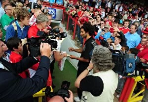 Images Dated 31st July 2010: David James First Training Session with Bristol City: A Warm Welcome from the Fans