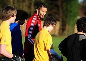 Images Dated 18th January 2011: David James Inspires Students at Ashton Park School with Bristol City FC First Team - Season 10-11