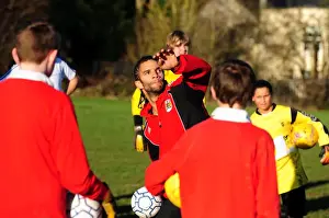 Framed Print : David James Inspires Young Footballers at Ashton Park School with Bristol City FC - Season 10-11 Framed Print : David James Inspires Young Footballers at Ashton Park School with Bristol City FC - Season 10-11