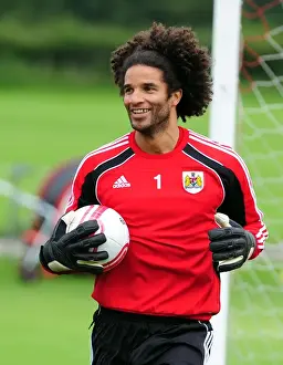 David James First Day Of Training Prints: David James Kicks Off New Beginnings at Bristol City: First Training Session