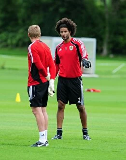 Images Dated 2nd August 2010: David James Kicks Off New Journey at Bristol City: First Training Session