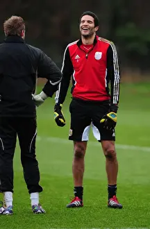 David James: A Light-Hearted Moment at Bristol City Football Club Training