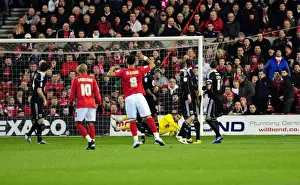 Nottingham Forest V Bristol City Prints: David James Saves Free Kick from Lewis McGugan in Nottingham Forest vs