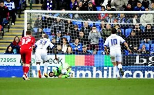 Images Dated 28th January 2012: David James Saves Penalty, Roberts Scores Rebound: A Dramatic Moment in the 2012 Championship