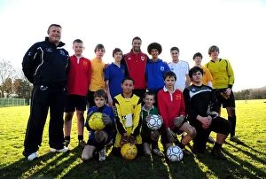 Images Dated 18th January 2011: David James Visits Ashton Park School with Bristol City FC: A Memorable Day for Young Football