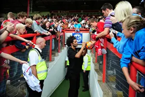 Framed Print : David James's Warm Welcome: First Training Session with Bristol City Fans (Bristol City vs Blackpool, Championship, 31 / 07 / 2010)