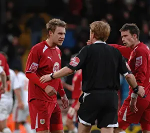 David Noble and Michael McIndoe complain to referee Mr G Hegley
