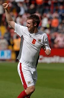 Images Dated 28th April 2008: David Noble's Unforgettable Rivalry: Sheffield United vs. Bristol City - A Footballing Battle