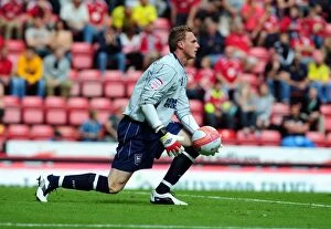 Images Dated 6th August 2011: David Stockdale Saves for Ipswich Town: Championship Clash Between Bristol City and Ipswich Town