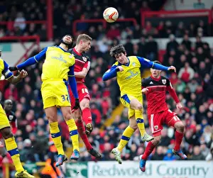 Bristol City V Sheffield Wednesday Prints: Davies Dramatic Header: A Pivotal Moment in Bristol City vs