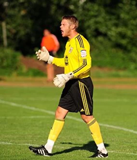 Images Dated 15th July 2010: Dean Gerken in Action: Bristol City Goalkeeper Faces Helsingborgs IF