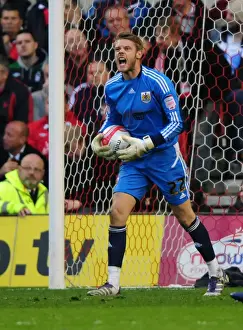 Nottingham Forest V Bristol City Prints: Dean Gerken of Bristol City Faces Nottingham Forest in Championship Clash, April 2012