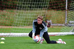 Pre-season Training Prints: Dean Gerken of Bristol City: Focused during Pre-Season Training
