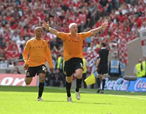 Images Dated 24th May 2008: Dean Windass Celebrates Goal: Bristol City's Play-Off Final Triumph
