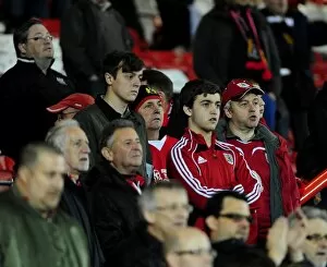 Images Dated 16th April 2013: Dejected Bristol City Fans After Heartbreaking Loss to Birmingham City