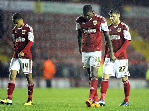 Bristol City V Rotherham United Prints: Dejected Bristol City Players: Bobby Reid
