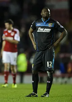 Dejected Francois Zoko of Stevenage After 4-1 Loss Against Bristol City
