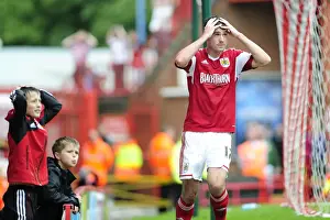 Bristol City V Bradford City Prints: Dejected Greg Cunningham: Wide Miss for Bristol City Against Bradford City (August 3)