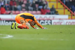 Framed Print : Dejected Jason Steele as Bristol City Secures Npower Championship Victory over Middlesbrough