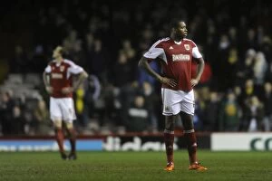 Images Dated 4th February 2014: Dejected Jay Emmanuel-Thomas After Bristol City's Loss to Coventry City