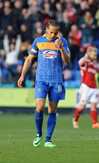 Shrewsbury Town V Bristol City Prints: Dejected Mkandawire After Shrewsbury's Defeat to Bristol City