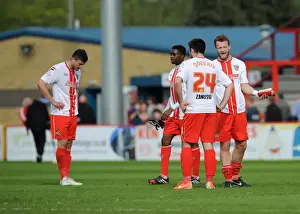 Stevenage V Bristol City Prints: Dejected Stevenage Players Face Relegation After 1-3 Defeat to Bristol City