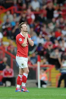 Bristol City V MK Dons Prints: Dejected Wade Elliott After Costly Giveaway in Bristol City's Loss to MK Dons