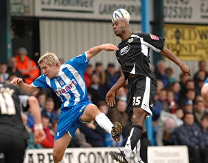 Images Dated 25th February 2008: Dele Adebola in Action: Colchester United vs. Bristol City
