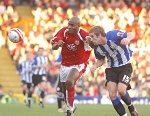 Images Dated 11th February 2008: Dele Adebola Scores for Bristol City Against Sheffield Wednesday