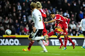 Derby County V Bristol City Prints: Derby County vs. Bristol City: Nicky Maynard's Saved Shot - Championship Football Match