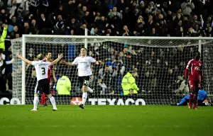 Derby County V Bristol City Prints: Derby County's Callum Ball Scores the Winning Goal Against Bristol City in Championship Match