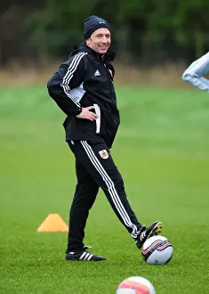 Training 10-1-12 Prints: Derek McInnes of Bristol City FC Preparing for Match at Memorial Stadium, January 2012