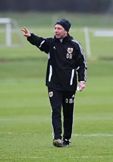 Images Dated 10th January 2012: Derek McInnes: Bristol City Manager in Pre-Match Training at Memorial Stadium, January 2012
