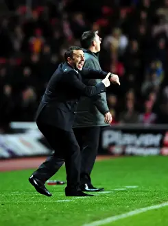Southampton V Bristol City Prints: Derek McInnes Contests Referee's Decision During Southampton vs