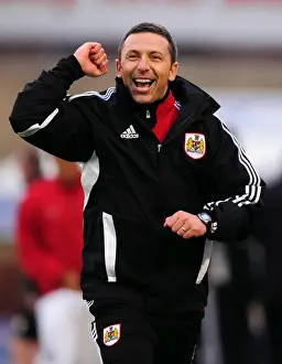 Framed Print : Derek McInnes: First Championship Win with Bristol City vs. Barnsley (October 2011) Framed Print : Derek McInnes: First Championship Win with Bristol City vs. Barnsley (October 2011)