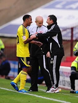 Barnsley v Bristol City Collection: Derek McInnes First Win as Bristol City Manager: Embracing Nicky Maynard's Goal vs Barnsley (2011)