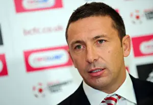 Derek McInnes Prints: Derek McInnes Holds First Press Conference as New Bristol City Manager (2011) - Championship - Ashton Gate Stadium
