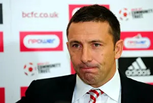 Derek McInnes Prints: Derek McInnes Holds Inaugural Press Conference as New Bristol City Manager at Ashton Gate Stadium (Championship 2011)