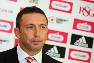 Derek McInnes Prints: Derek McInnes Holds Inaugural Press Conference as New Bristol City Manager (October 2011)