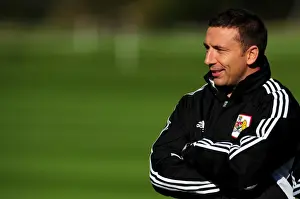 Derek McInnes Prints: Derek McInnes Kicks Off Bristol City Manager tenure at Ashton Gate Stadium (October 2011)