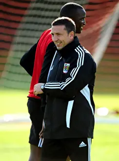 Derek McInnes Prints: Derek McInnes Kicks Off Bristol City Manager tenure at Ashton Gate Stadium (October 2011)