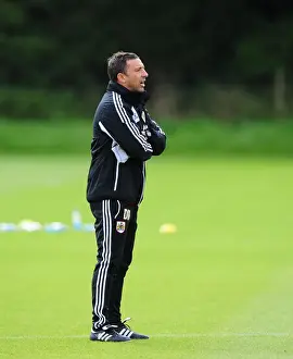 Derek McInnes Leading Bristol City Football Training, September 2012