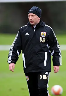 Training 10-1-12 Prints: Derek McInnes Leading Training Session at Memorial Stadium, January 2012