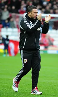 Bristol City Vs Peterborough Prints: Derek McInnes Leads Bristol City at Ashton Gate against Peterborough, December 2012