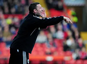 Bristol City V Cardiff City Prints: Derek McInnes Leads Bristol City Against Cardiff City at Ashton Gate Stadium
