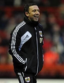 Images Dated 12th January 2013: Derek McInnes Leads Bristol City in Championship Clash against Leicester City, January 2013
