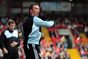 Bristol City V Birmingham City Prints: Derek McInnes Leads Bristol City in Championship Clash Against Birmingham City at Ashton Gate Stadium - 23/10/2011